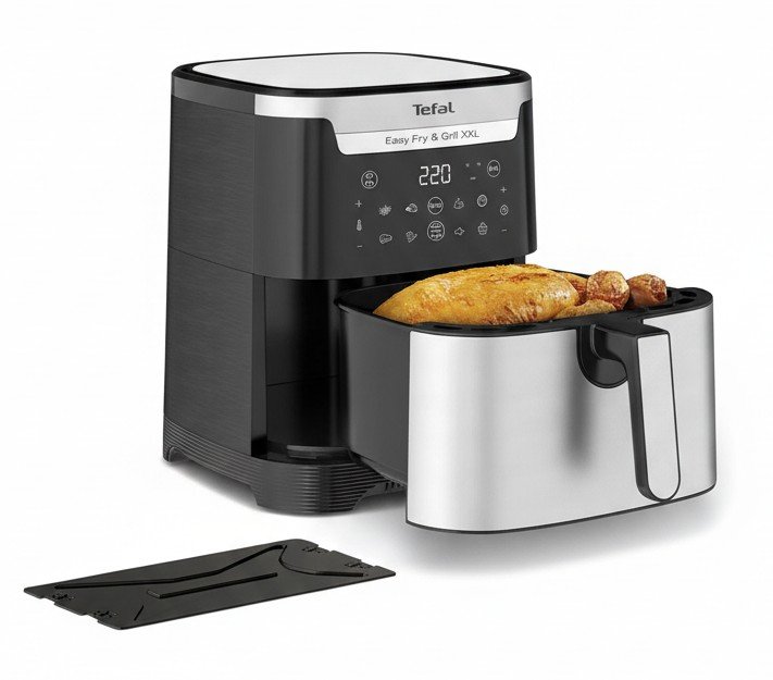 Tefal Easy Fry & Grill XXL EY801D15: большая чаша на две зоны