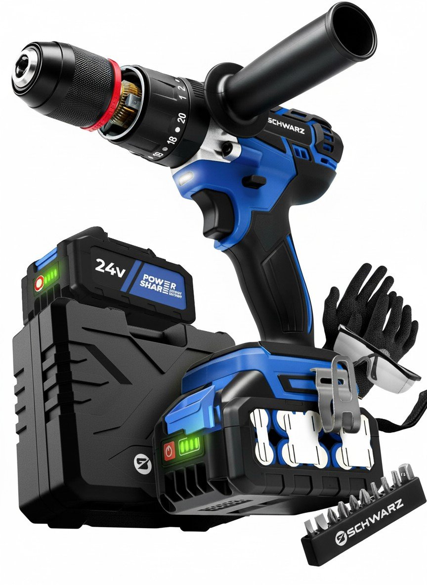 Schwarz SH-24-LI2-PRO: бесщёточный мотор и батареи по 6 А·ч