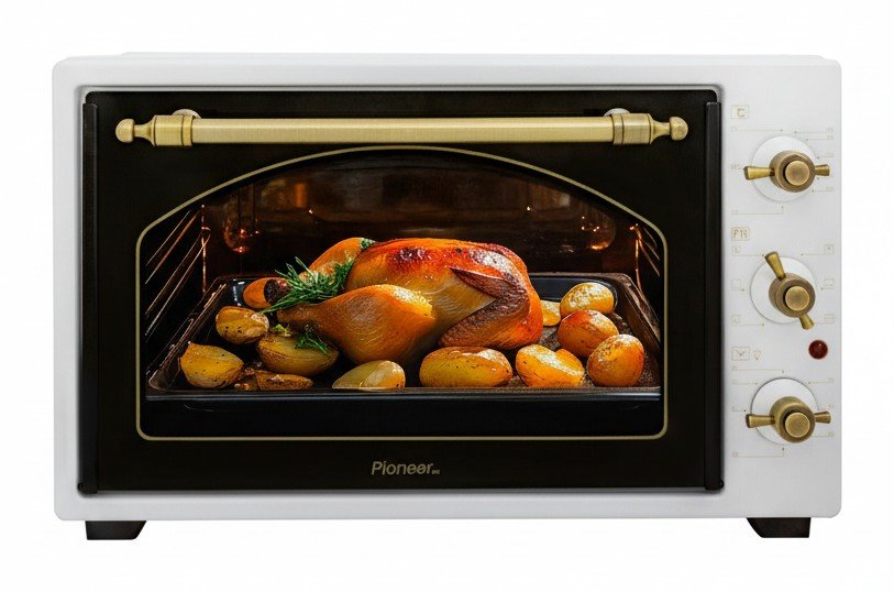 Pioneer MO5145G: ретро-печь на 42 литра с вертелом для шашлыка