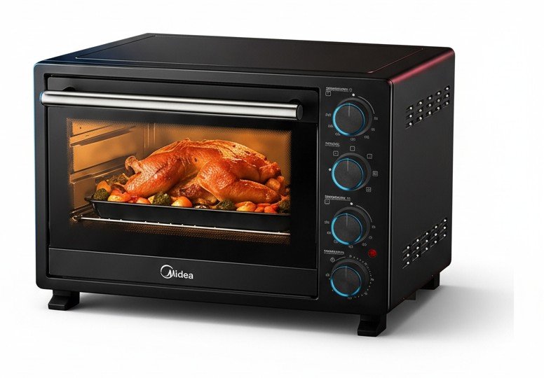 Midea MO35CMR: 35 литров с большим вертелом для целой курицы