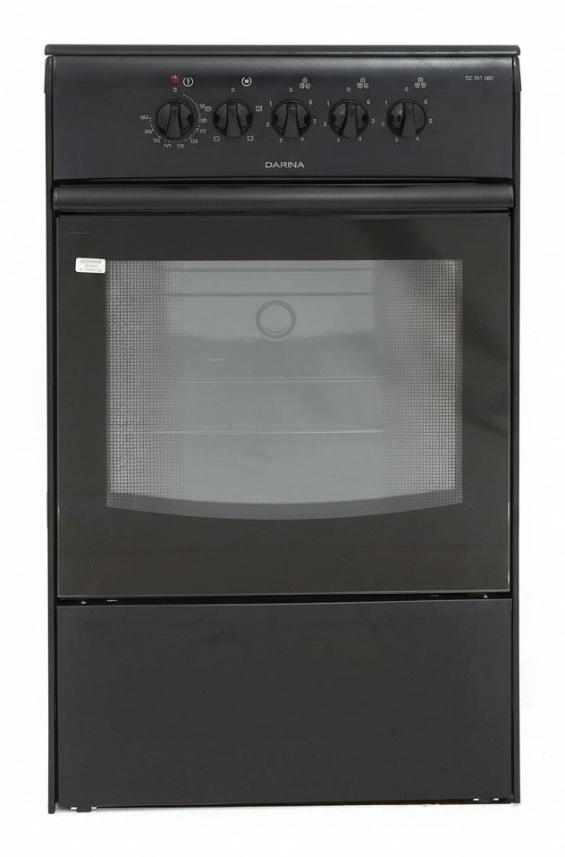 Darina 1B EC 341 606 At: чёрная стеклокерамика с блокировкой дверцы