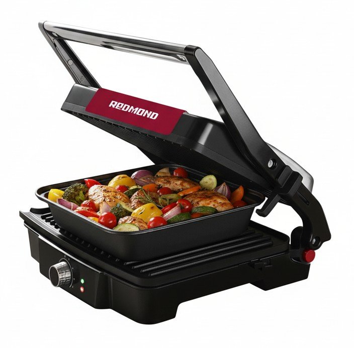 Redmond SteakMaster RGM-M808P: гриль с функцией мини-духовки