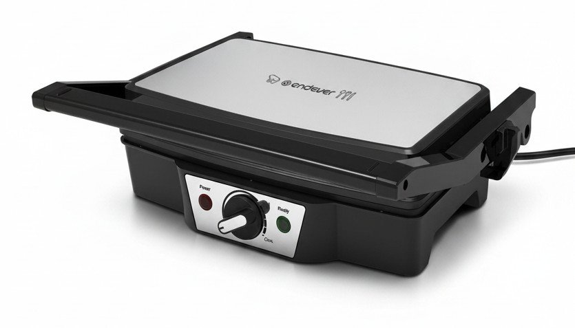 Endever Grillmaster-120: пресс-гриль на 2000 Вт весом 1,83 кг