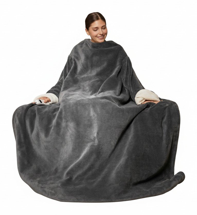 EcoSapiens COMFY: электроплед с рукавами и девятью режимами