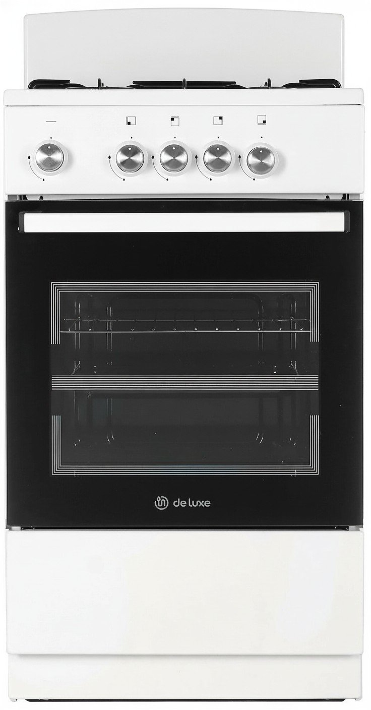 De Luxe 5040.48г: белая плита глубиной 50 см с оценкой 5.0