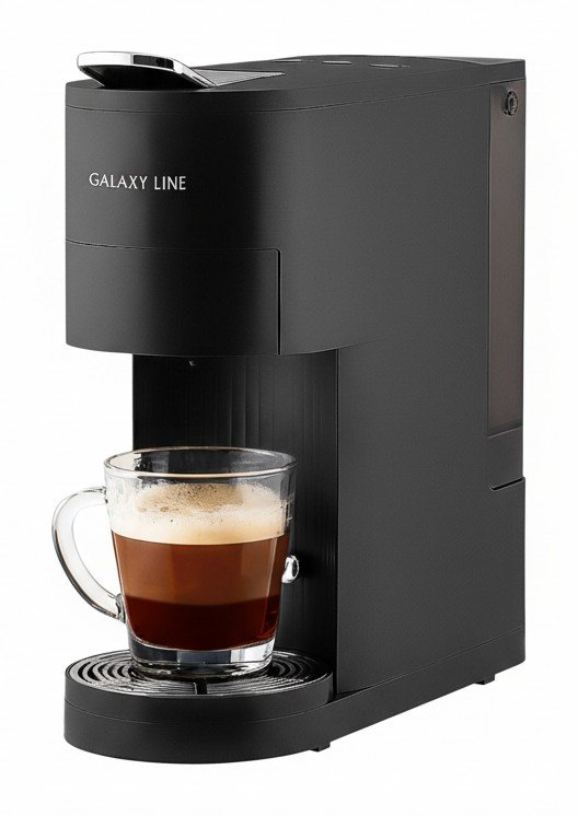 Galaxy Line GL0720: комбинированная кофемашина под капсулы, чалды и молотый кофе