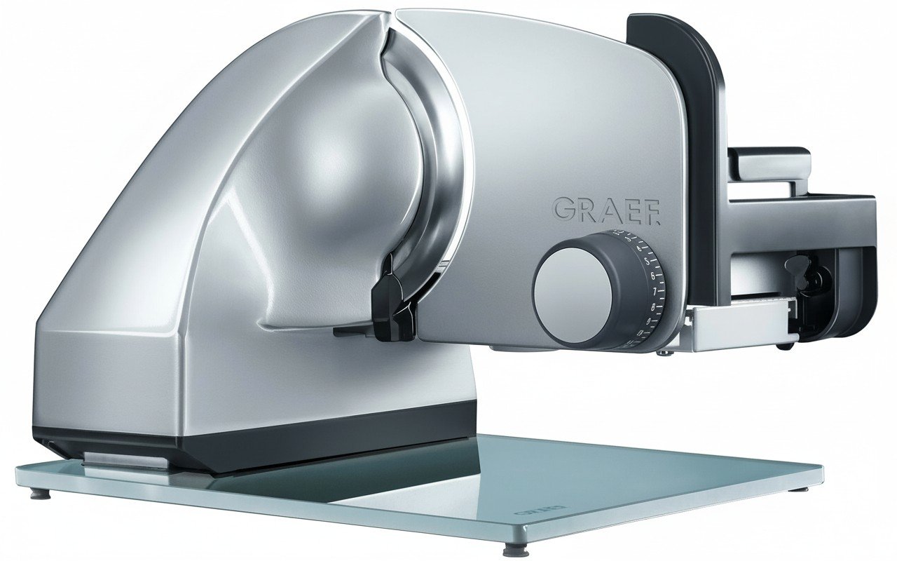Graef M90: цельнометаллическая станина и стеклянное основание