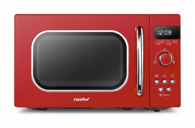 Comfee CMW208A2RA-R: красное ретро на 800 Вт с кнопкой +30 секунд