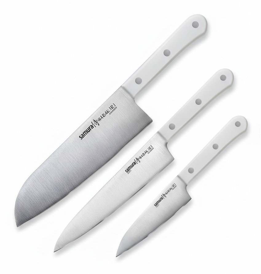 Samura Harakiri SHR-0330W: японский сантоку и твёрдость 58 HRC