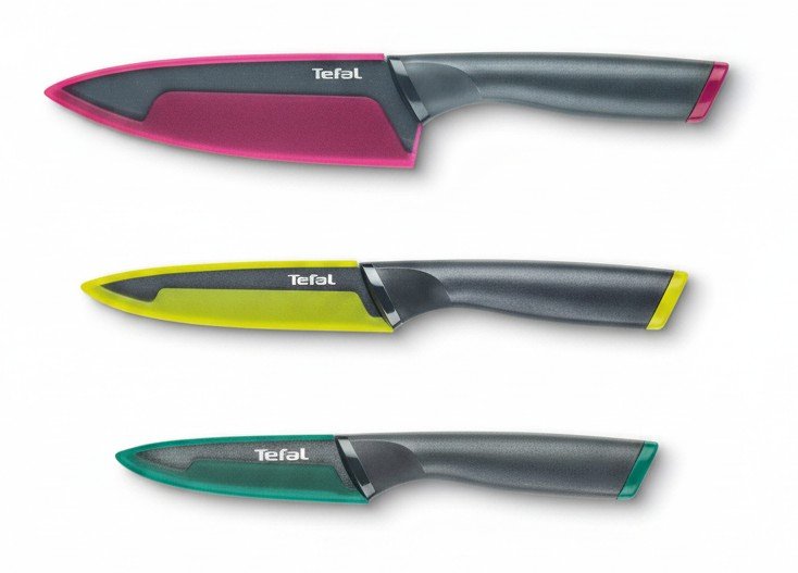 Tefal Fresh Kitchen, 3 предмета: лёгкие ножи с покрытием против налипания