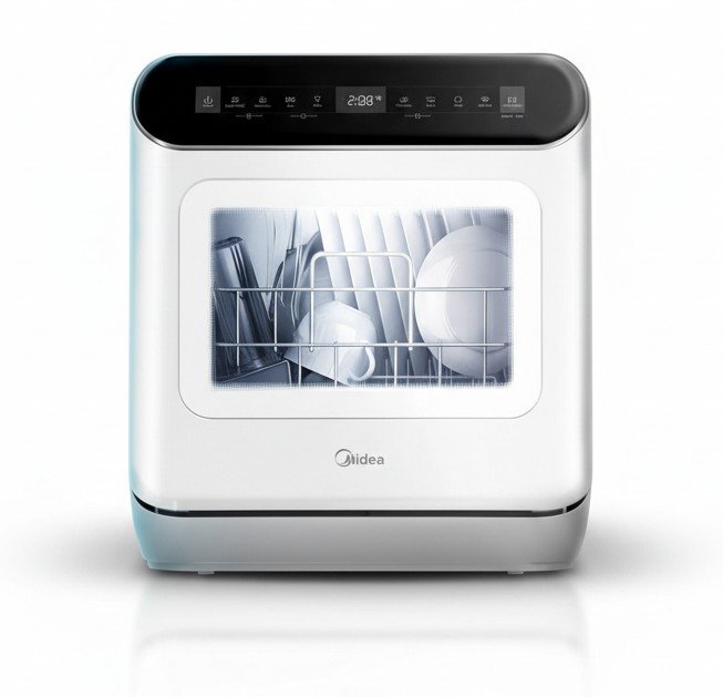 Midea MCFD42910WMINI-I: мини-посудомойка без подключения к воде