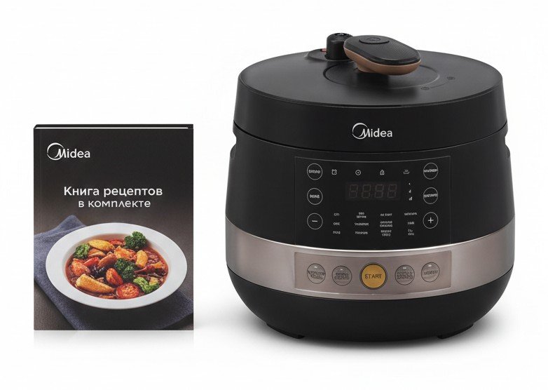 Midea MPC-6002: мультиварка-скороварка с 15 программами и чашей Daikin