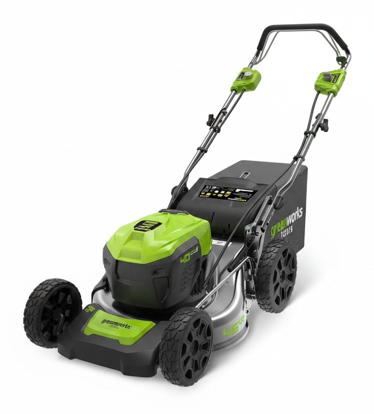 Greenworks 40V GD40LM46SP: самоходная аккумуляторная газонокосилка на 46 см