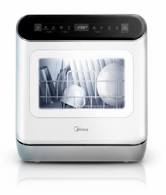 Midea MCFD42910WMINI-I: бак на 6 литров и окошко в двери
